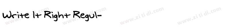 Write It Right Regul字体转换